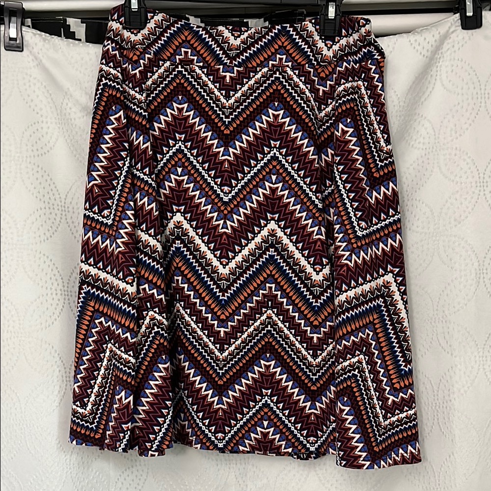 Pull-On Geometric Patterned Skirt